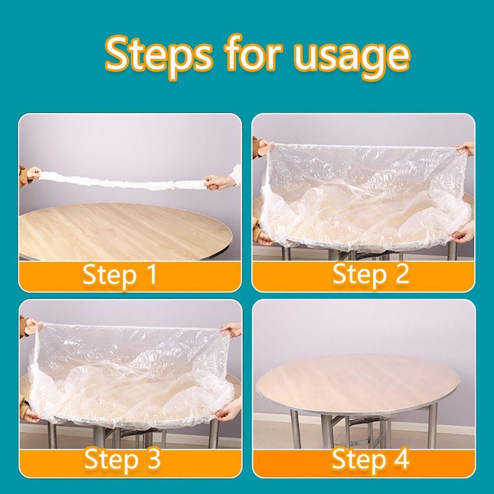 10Pcs Thickened PE Disposable Tablecloth Greaseproof Tabletop Protective Decorat Cover Table Cover