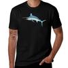 White Marlin Tshirt Simple Solid Color Crew Neck Tee
