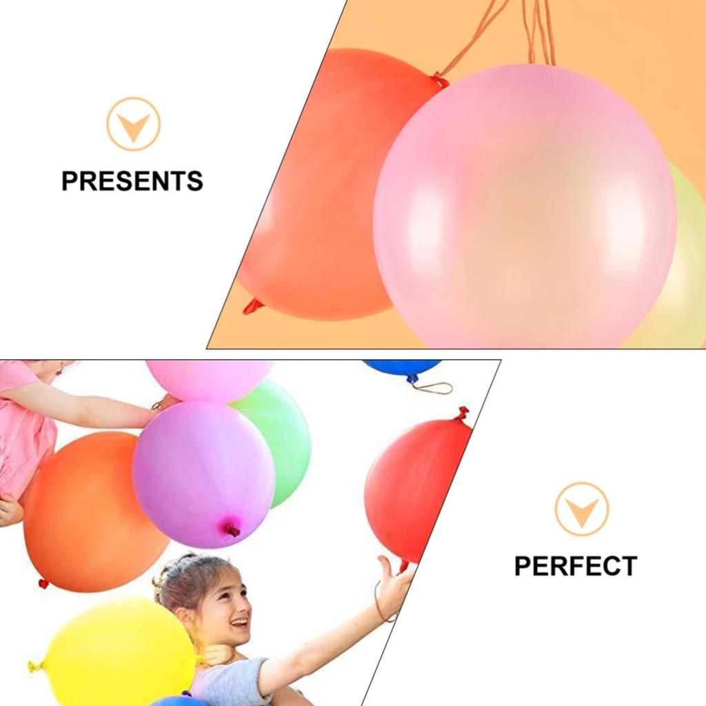 50pcs Colorful Punch Balloons Eco-friendly Latex Thicken Multiple Play Methods Coordination Ability Training for Party decor