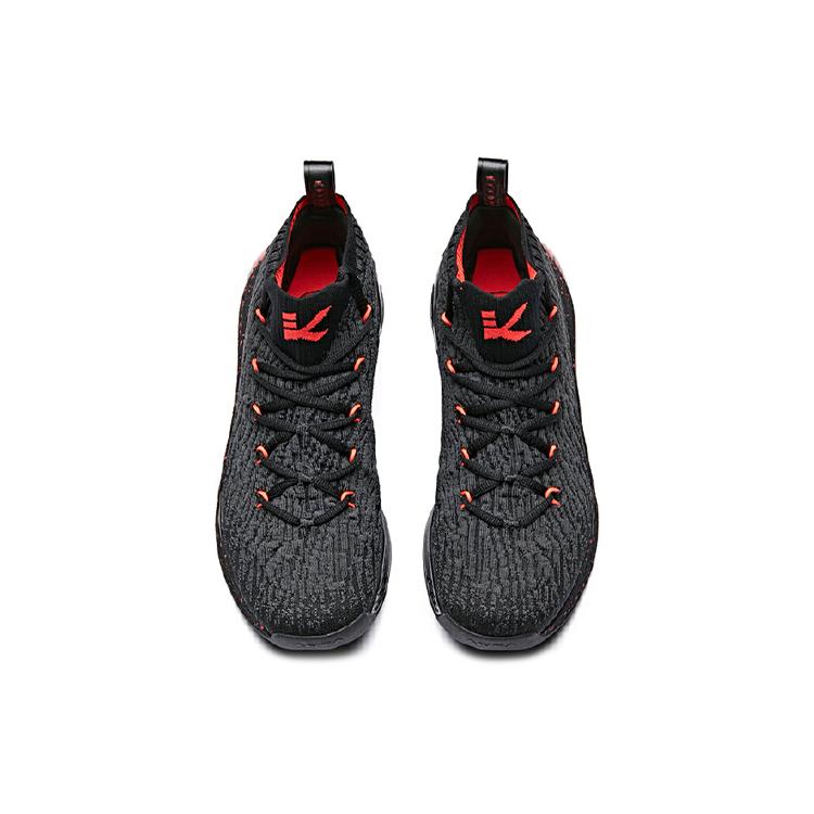 Anta KT4 Klay Thompson Cushioning Slip Resistant Abrasion Resistant High top Basketball Shoes Men's Black Red 11911101M-14