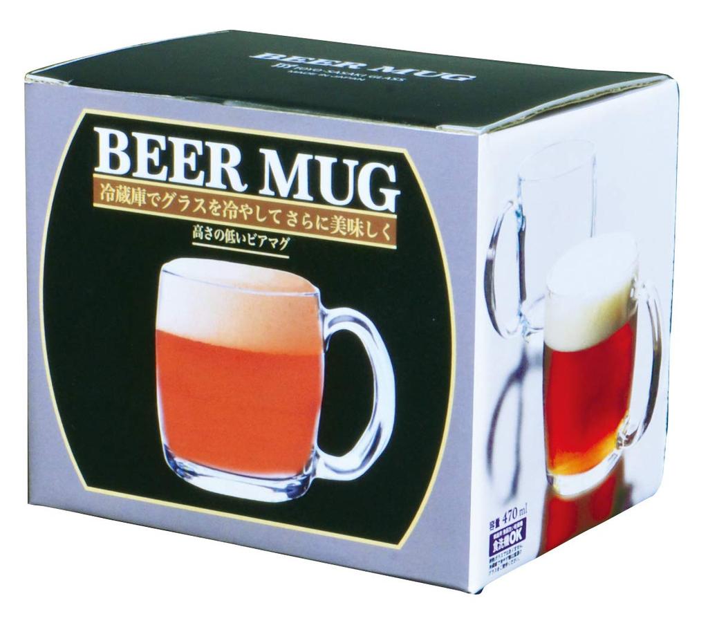 Toyo Sasaki Glass Made In Dishwasher Beer Glass Mug, 470ml, Japan, Safe, Mug, Cup, Glass, Mug, P-06400-JAN-P