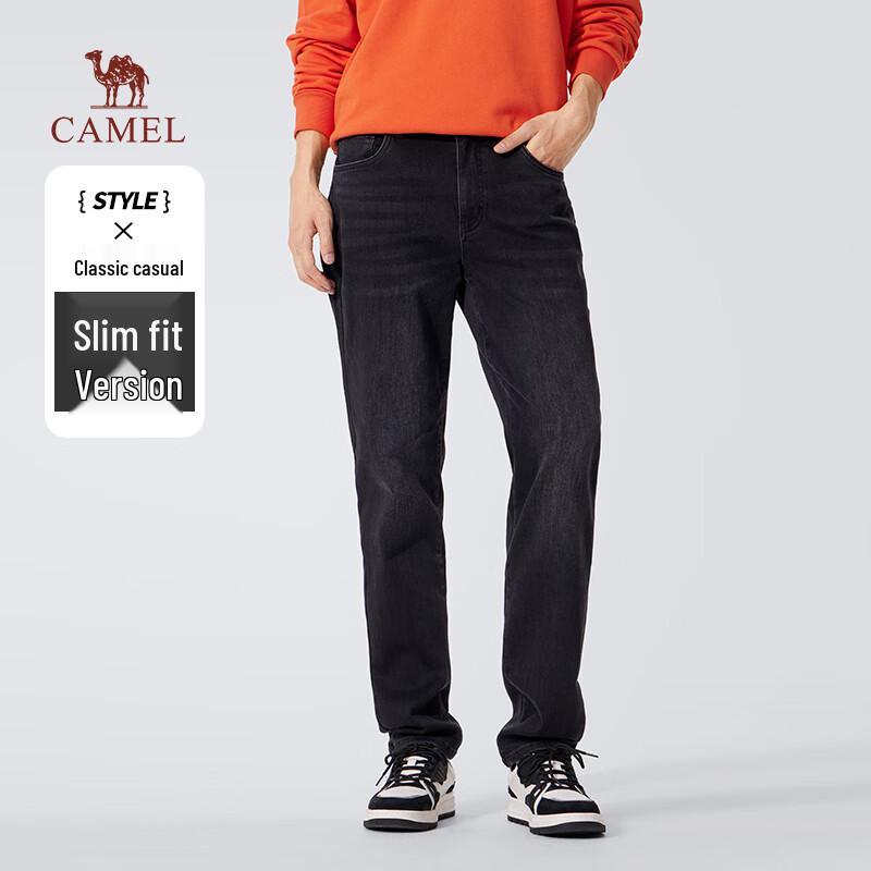 

Camel Мужские зимние джинсы слим-фит на флисовой подкладке, стрейч 38