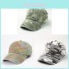 Cotton Washable Camouflage Baseball Cap With Curved Brim For Summer Casual Wear
