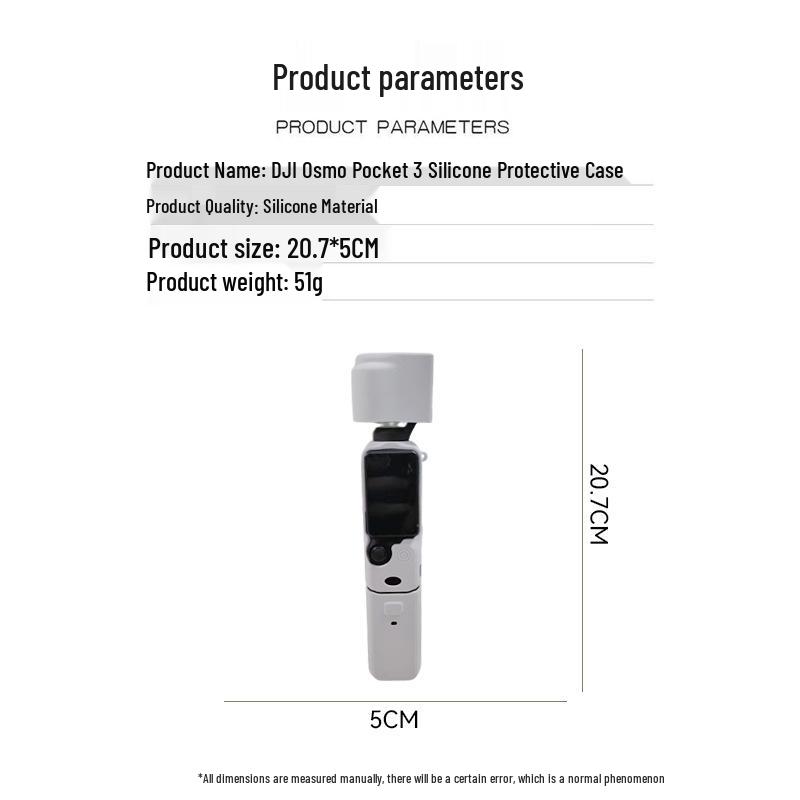 DJI OSMO Pocket 3 Silicone Case and Lens Cover: Dustproof & Drop-Proof Protection Accessory