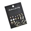 European & American Fashion Crystal Geometric Stud Earrings