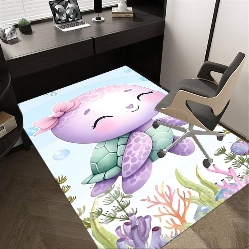 1PC turtle shellfish Extra Large Non Slip Floor carpet, Office, family, bedroom, Studio Large Area Rug Indoor Rugs, Vibrant Colors