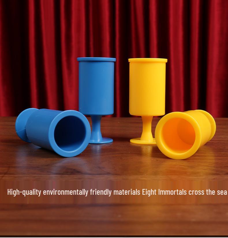 High-Quality Eight Immortals Cups: Magical Coin Displacement for Children's Education
