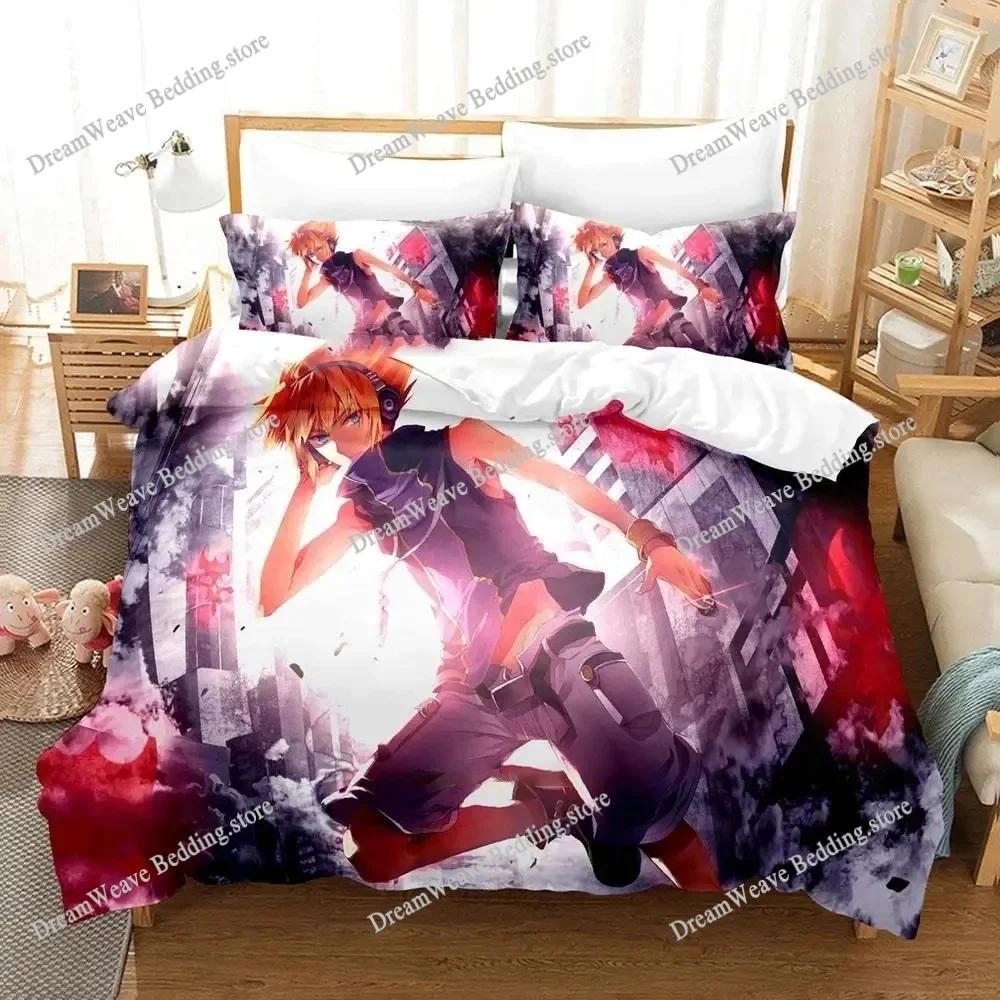 Neku Sakuraba The World Ends with You Bedding Set Duvet Cover Set Quilt Cover Pillowcase Comforter King Queen Size Boys Adult741
