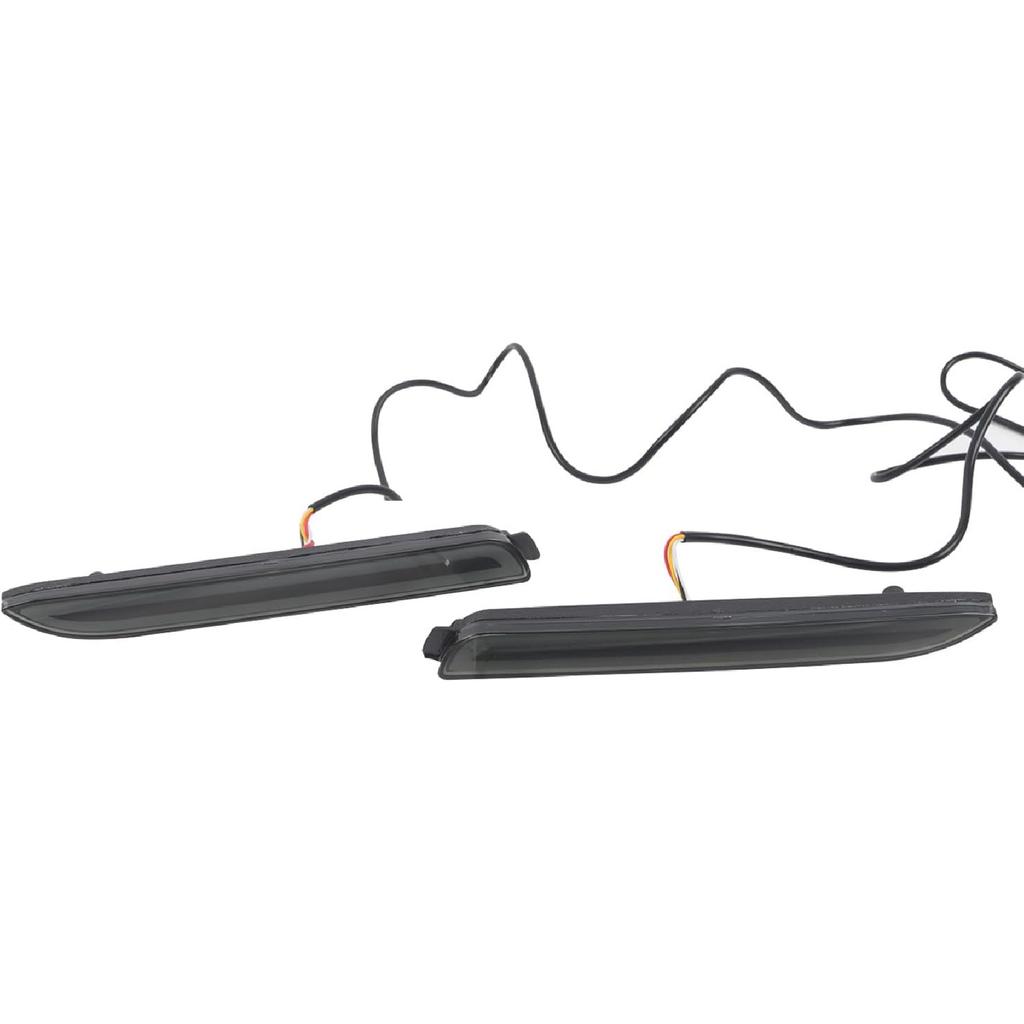 Generic BisTate for Toyota RAV4 XA50 2019-2024 Car LED Rear Fog Bumper Brake Light Tail Driving Lamps Exterior Accessories 2pcs (Smoked Black)