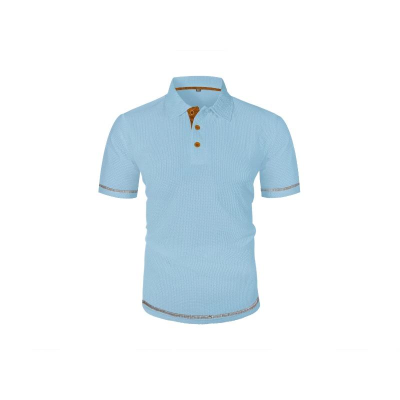 Summer ice silk lapel POLO men's short-sleeved T-shirt, men's top