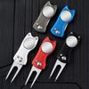 Foldable Golf Repair Tool Magnetic Marker Putting Green Fork Golf Divot Repair Tool  Golf Practice
