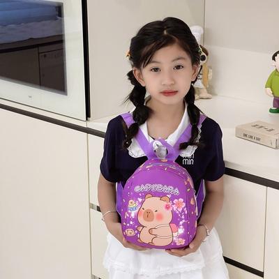 School Bag New Love Cartoon Children's Bag Kapibara Lightweight Backpack Snack Bag