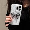 Temperament Polka Dot Bow Suitable for Apple 17 Mobile Phone Case 15promax Retro Three-dimensional Iphone16 Matte