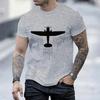 TShirts for Men Airplane Phonetic Alphabet Pilot Print Tee Shirts Homme Crewneck Short Sleeve T Shirt Funny Plus Size Clothes