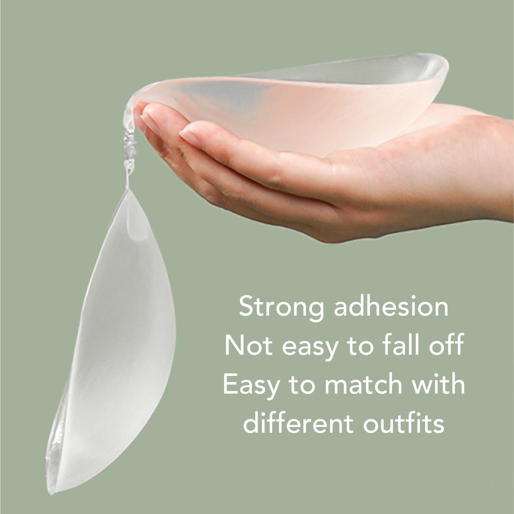 1 Paio di Inserto Reggiseno in Silicone Impermeabile Ispessito Riutilizzabile Trasparente per Costumi da Bagno e Abiti Senza Spalline A