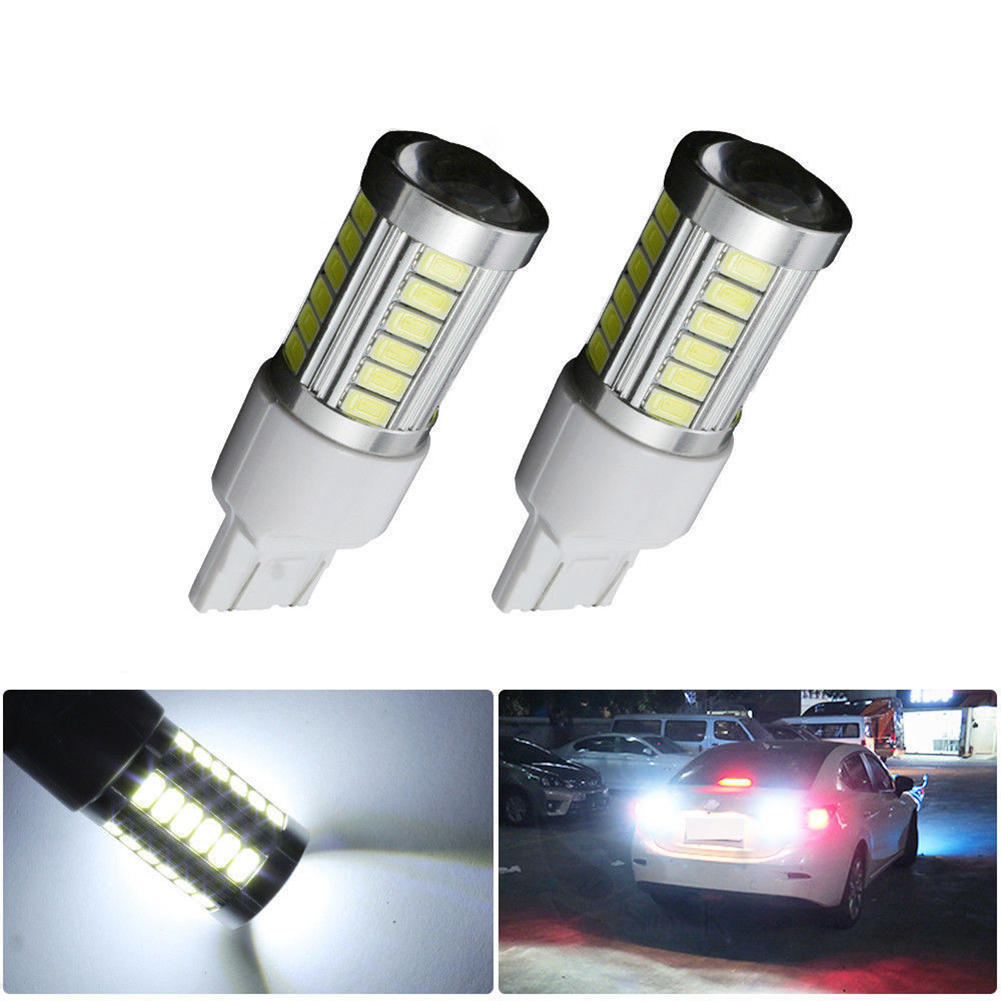 2 x Auto Auto LED Signal Lampe Lighm tagsüber Lauflicht 2 Stücke 7443 T20 W215W Rot Lampe 12 2835 SMD Auto LED