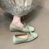 Gentle French Mary Jane Spring New Evening Wind French Light Mouth Single Shoes Square Head Bow Ballet Shoes