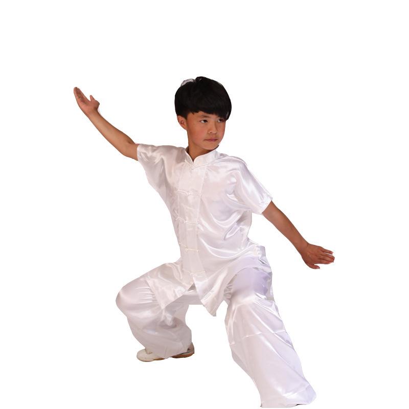 Children's and Adults' Short-Sleeved Tai Chi and Wushu Performance Suit