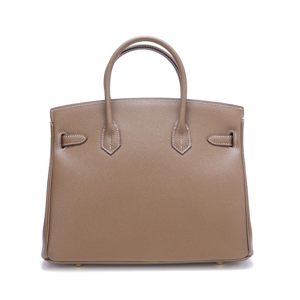 The New Fashion Atmosphere Palm Print Leather Cowhide Texture Handbag Foreign Style White Collar Office Female Bag