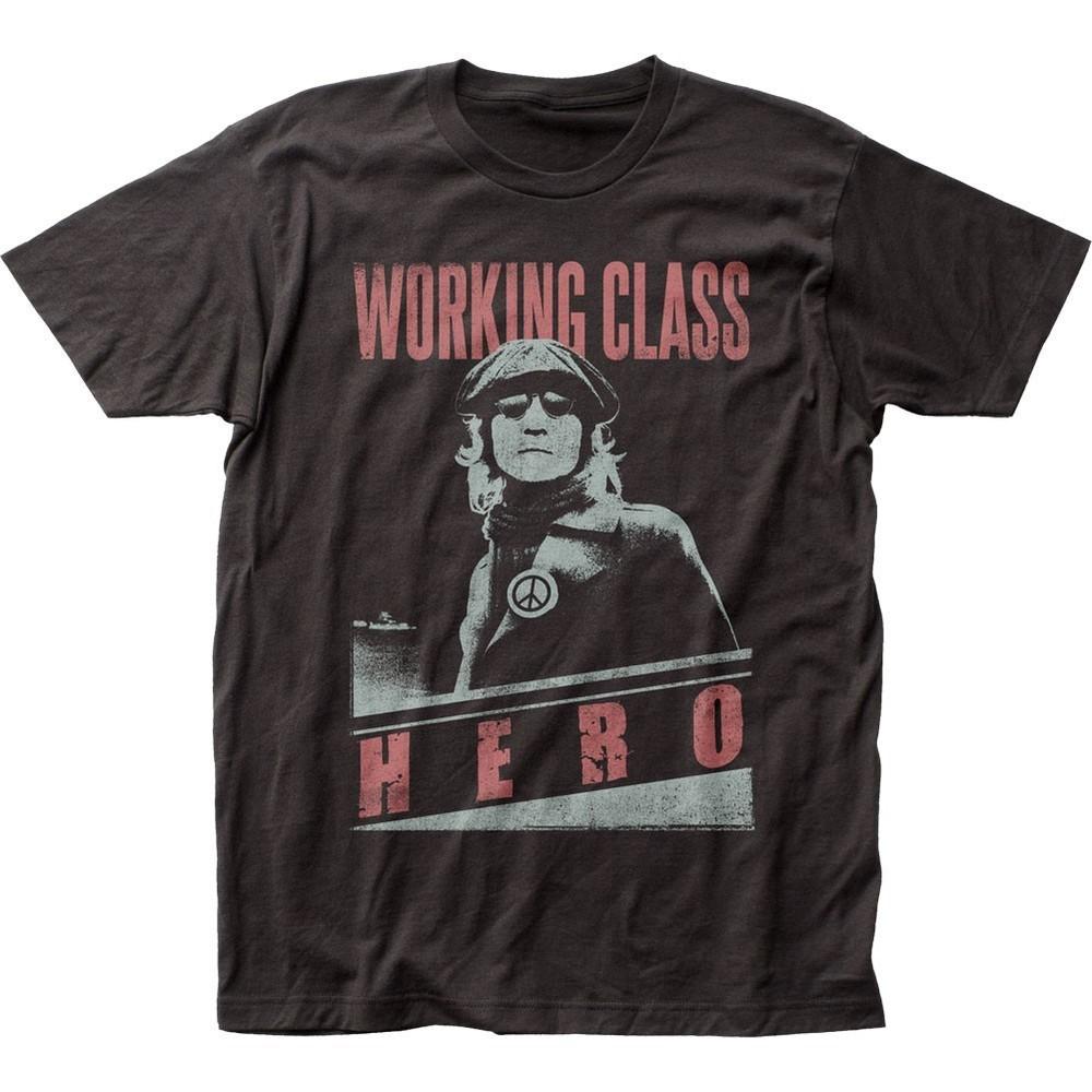 John Lennon Working Class Hero Mens T Shirt Music Classic Rock Band Tee Black Unisex T-Shirt L