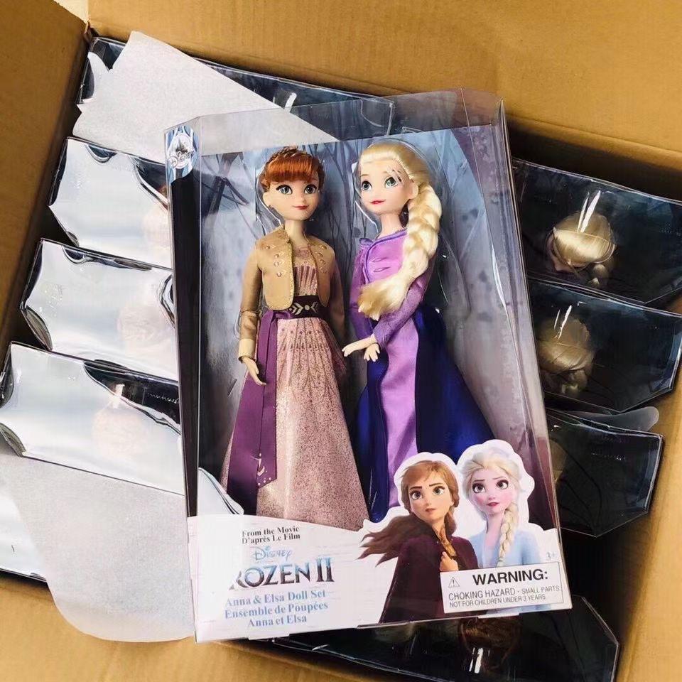 Set de Muñecas Elsa y Anna de Frozen 2, Figuras Articuladas Posables de la Reina Invernal en la Coronación, Juguete de Cumpleaños para Niñas