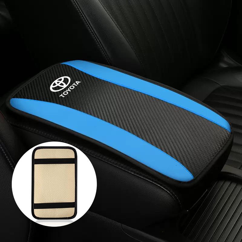 Leather For Toyota Corolla Prado Aqua Hilux Rav4 Prius Yaris Aygo Car Armrest Pad Arm Rest Protection Cushion Auto Accessories OQ6 6q