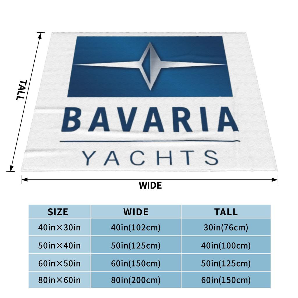 Bavaria Yachts Blue Silver Logo Blankets Multi-function Fleece Sofa Throw Blanket for Home Bedroom Travel Throws Bedspread Quilt