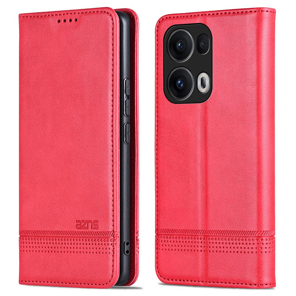 AZNS Pouzdro pro Oppo Reno13 Pro 5G s texturou hovězí kůže PU kůže Peněženka Kryt telefonu