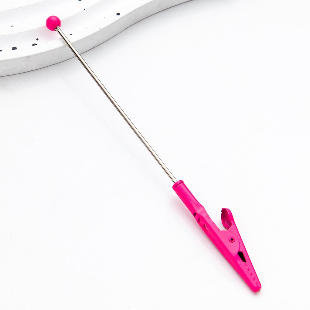 4/8 Stück Perlen Notizklemmen Metall Krokodilklemmen Langschwanz-Krokodilklemme Fotoklammerhalter für Bild Namenskarte