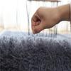 Long Pile Silk Wool Carpet - Full Coverage Bedroom and Living Room Rug, Solid Color