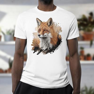 Watercolor Fox Unisex Tee, Red Fox Lover Tshirt, Nature Gift for Fox Enthusiast