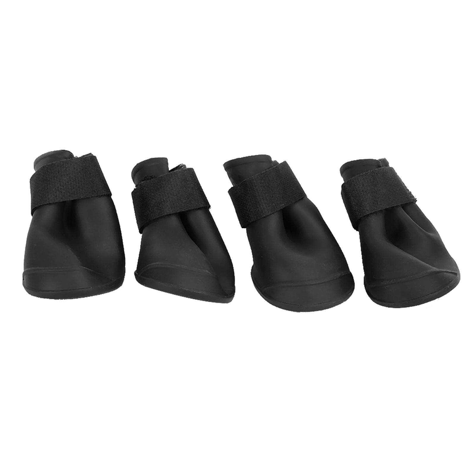 Silicone Eco Friendly Waterproof Pet Dog Safe Shoes Accessory with Hook& (blue L)