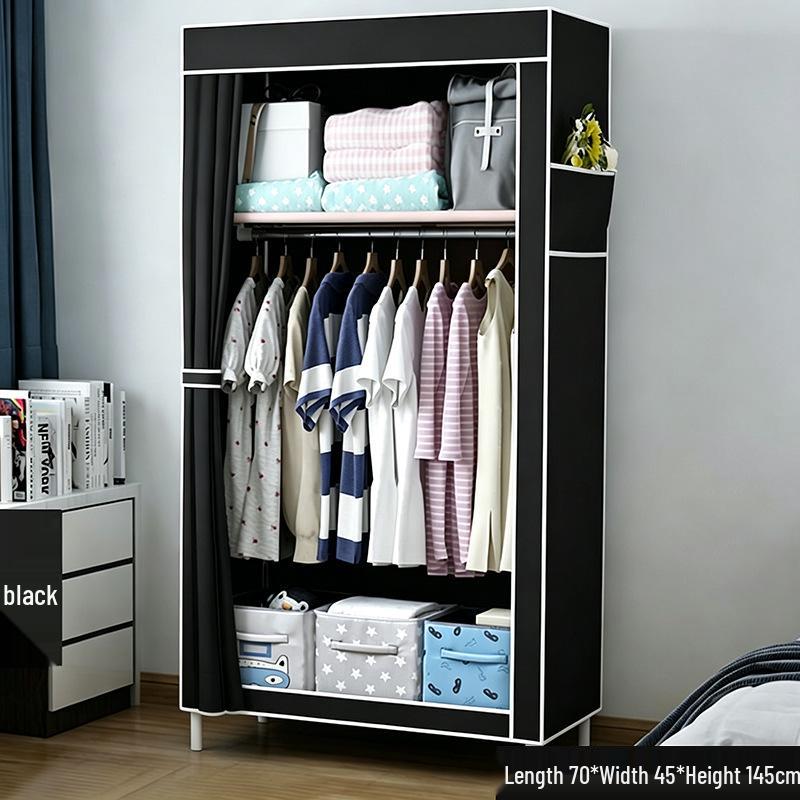 Space-Saving Modern Fabric Wardrobe for Adults and Children - Ideal for Dormitory and Bedroom Use.