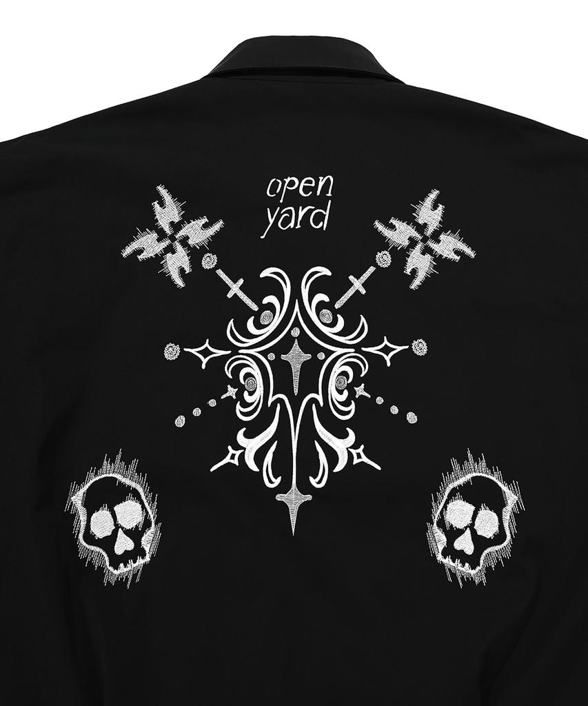 Openyard(Oy) Skull Embroidered Jacket - Black