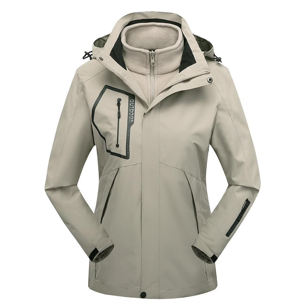 Autumn and Winter Women's Jacket Outdoor Three-in-one Jacket Removal Two-piece Mountaineering Jacket