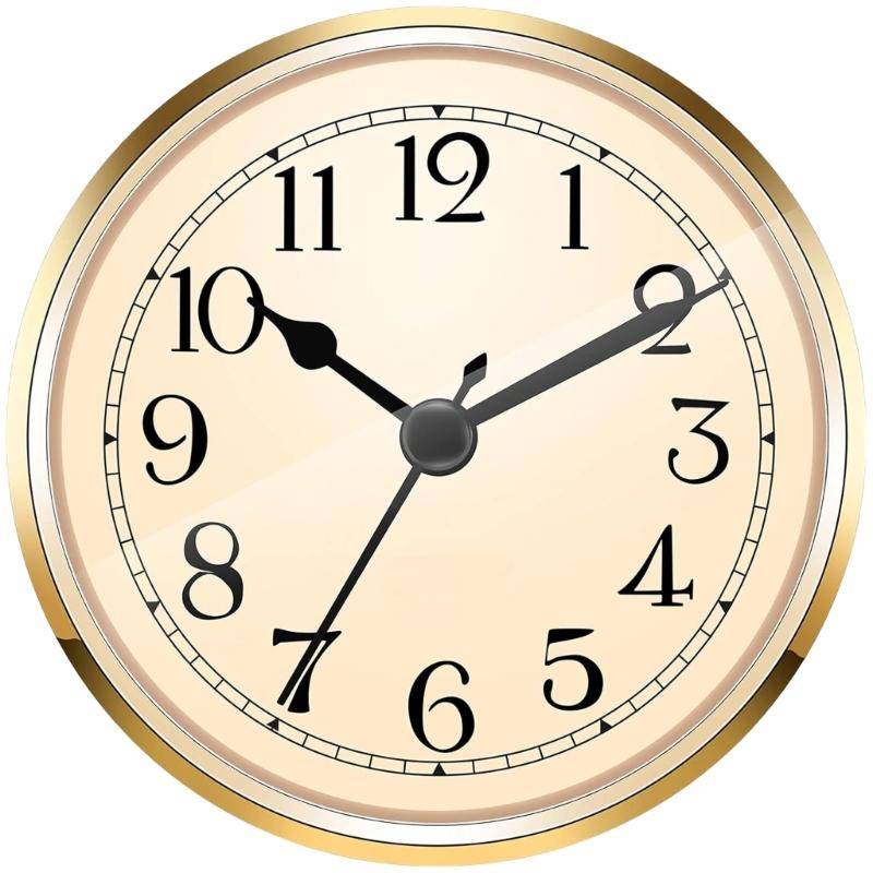 Elegantes rundes Uhrwerk mit römischen/arabischen Ziffern, Gold-/Silber-Zieroption, kleine Uhr für Heimbüros