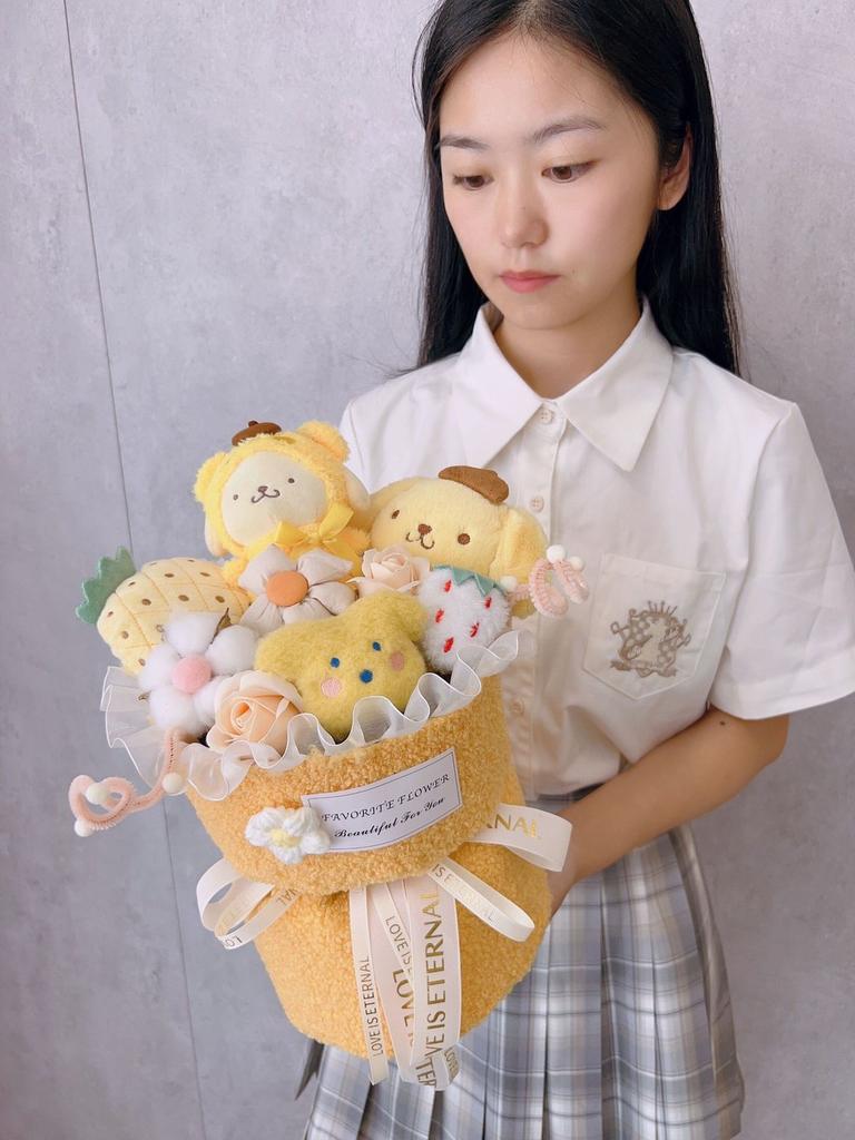 Star Cartoon Kirby Plush Toys Figure Flower Bouquet Creative Child Women Gift