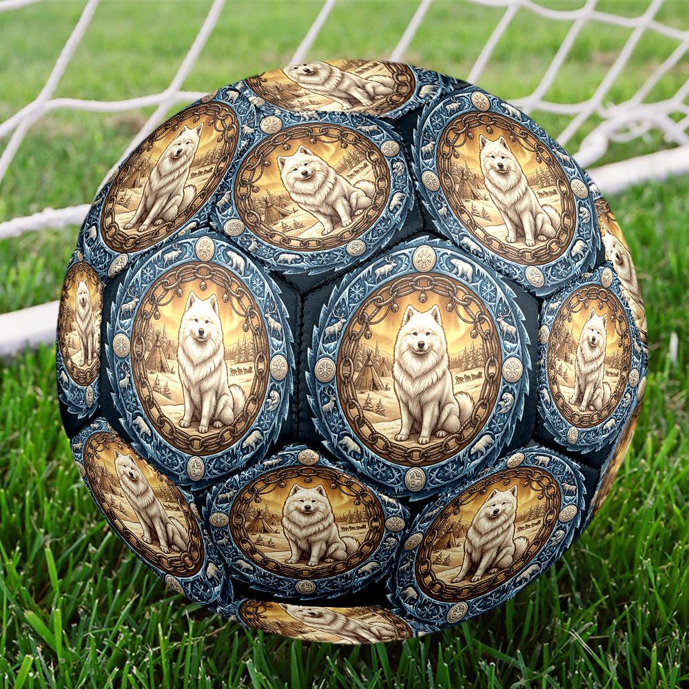 Winter Wildlife Emblem Round Football Size 5 Adult Ball Suitable for Training Matches and Outdoor Team.