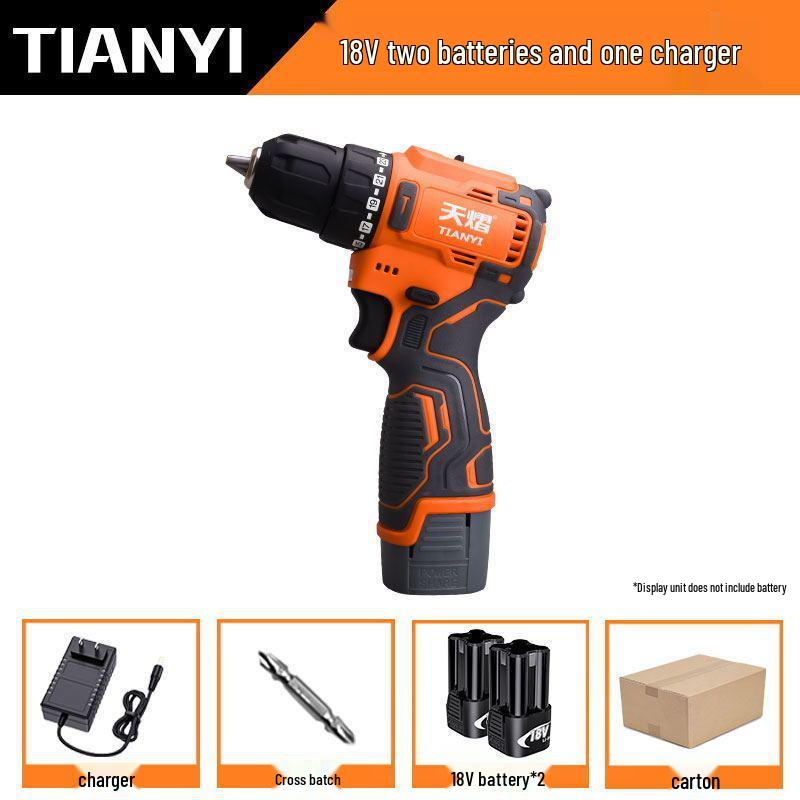 Compact Brushless High-Power Impact Drill with Rechargeable Lithium Battery for Household Use
