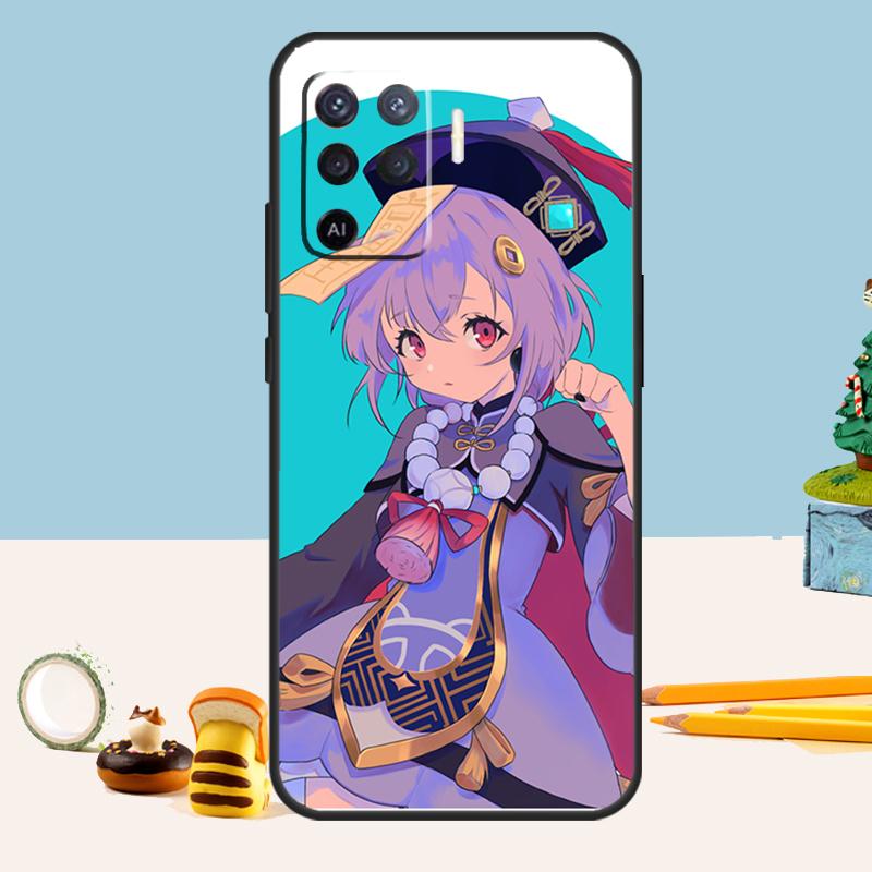 Qiqi Klee Genshin Impact Case For Oppo A76 A96 A16 A17 A57 A60 A40 A80 A18 A38 A58 A78 A98 A15 A54 A74 A94 A6 A5 Pro