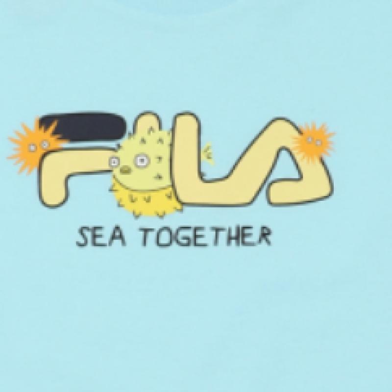 [fila Kids] Marine Graphic T shirT  Fk2rsf2301x miT  q0zFk2rsf2301xmiT