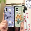 Wrist Strap Lanyard Phone Case For FCNT/Fujitsu Arrows N F-51C Silicone Fashion Design Anti-dust Durable Protective Ring