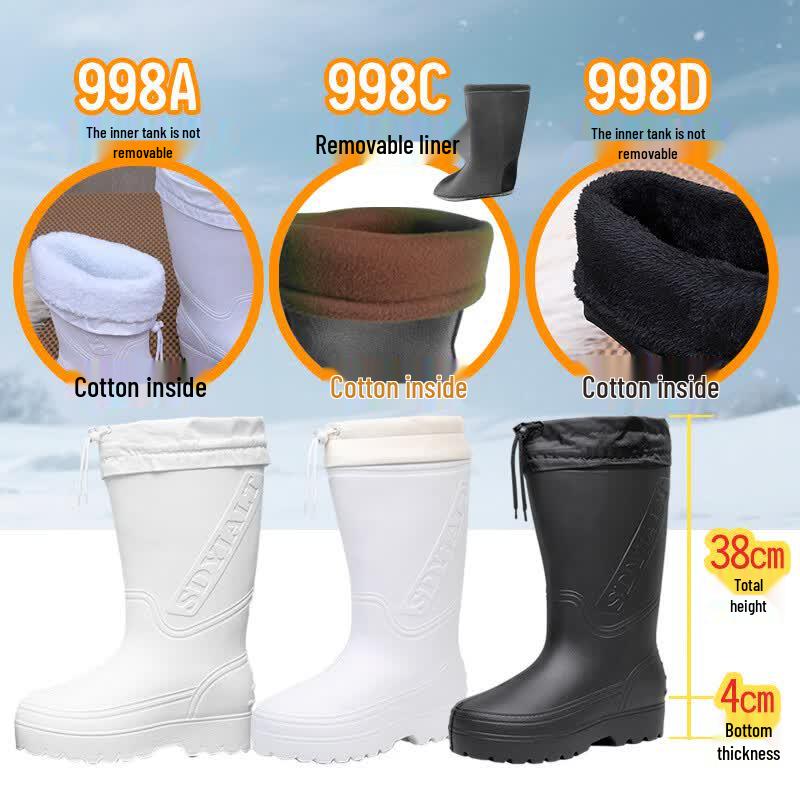 

Lutai Anti-Slip EVA Oil-Resistant High-Top Lined Rain Boots