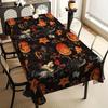 Halloween Theme Rectangle Tablecloth for Tables Decor Dining Room Waterproof Holiday Party Table Cloth Halloween Decorations