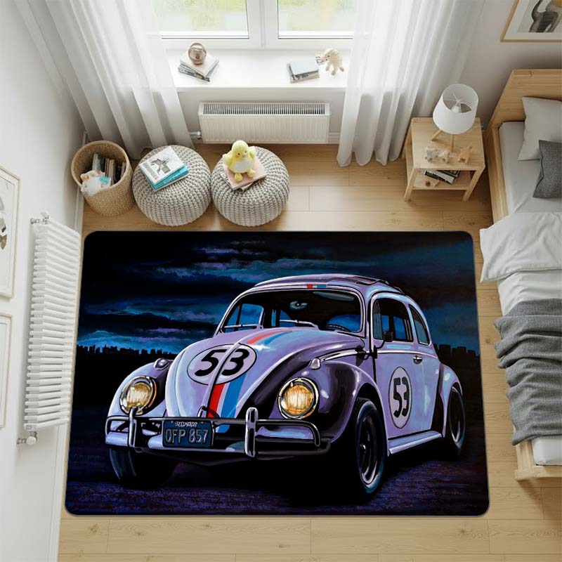 53 HERBIE CAR Carpet, Bedroom Rug, Doormat,Living Room Rug, Bedside Carpet, Computer Chair Mat, Birthday Christmas Gift.