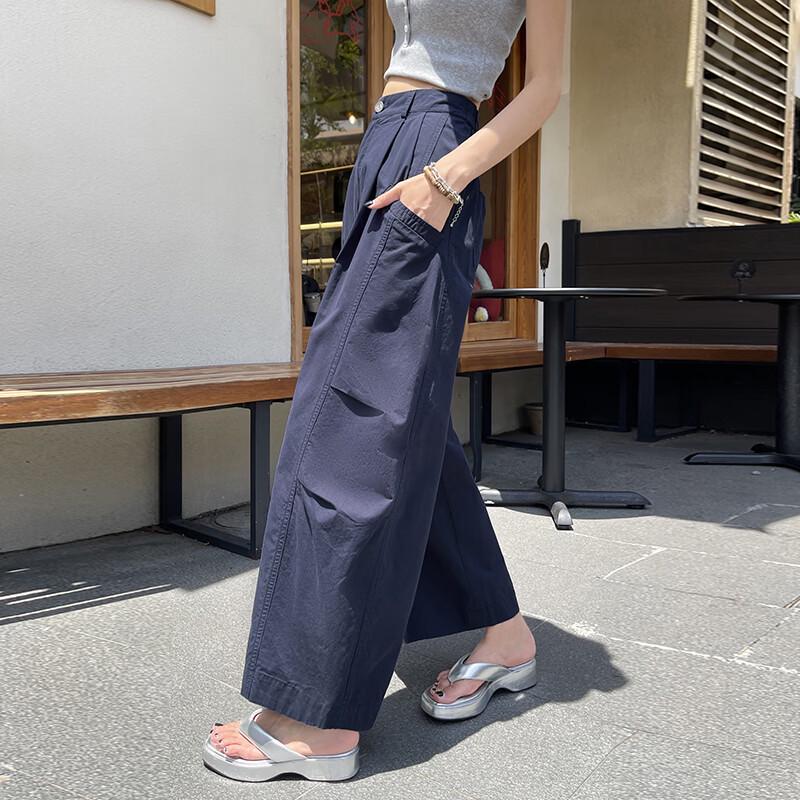 La Chapelle Ice Silk Straight-Leg Wide-Leg Cooling Pants S