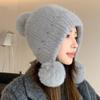 Thickened Knitted Cap Warm Ear Protection Cap Velvet Earmuffs Cap  for Women