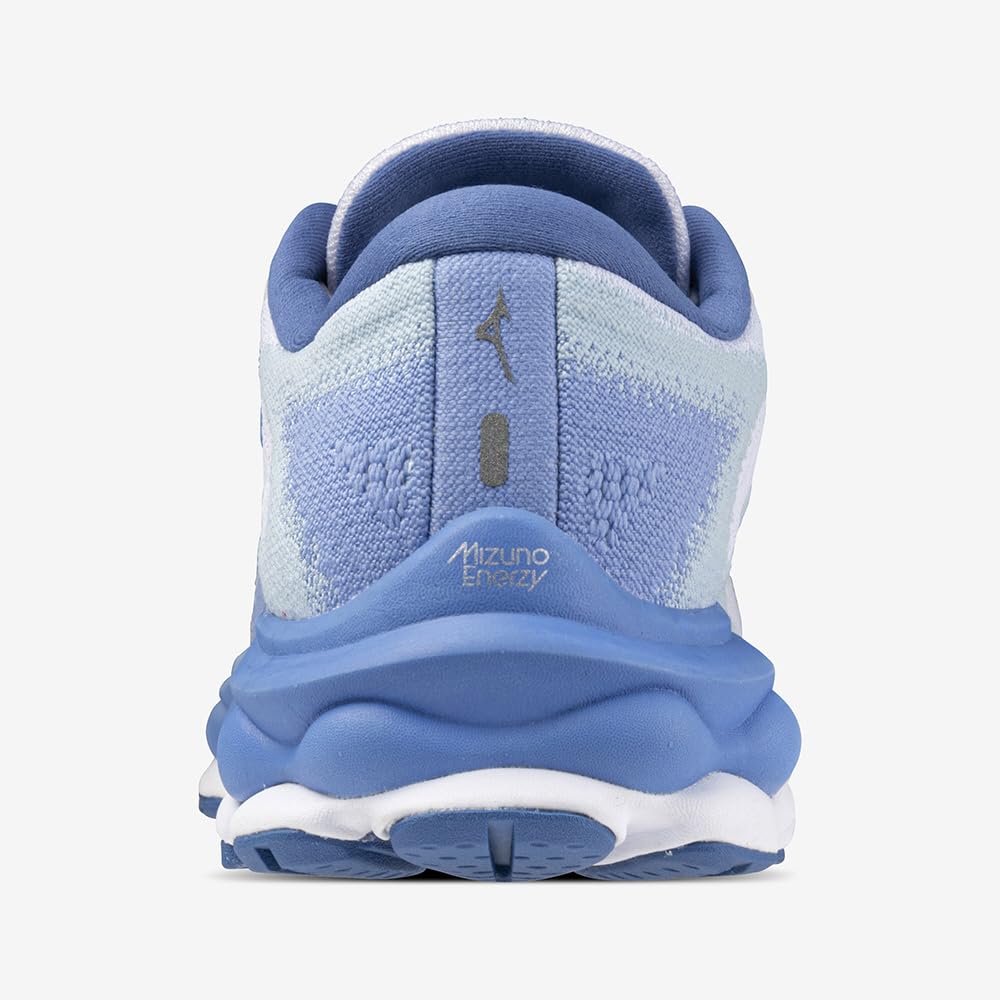 Mizuno Wave Sky 7 Running Size for and Thick Sole Shoes, Women's, White/Gray/Blue, 23.0 cm, 2E, Jogging, Marathons, Training, Sports, Lightweight,