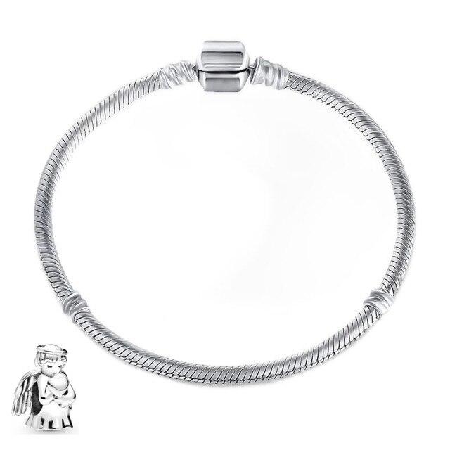 Mc Authentic Vintage Silver Mushroom Dog Heart Embrace Angel Beads Fit Fashion Charms Bracelet For Women New Diy Jewelry