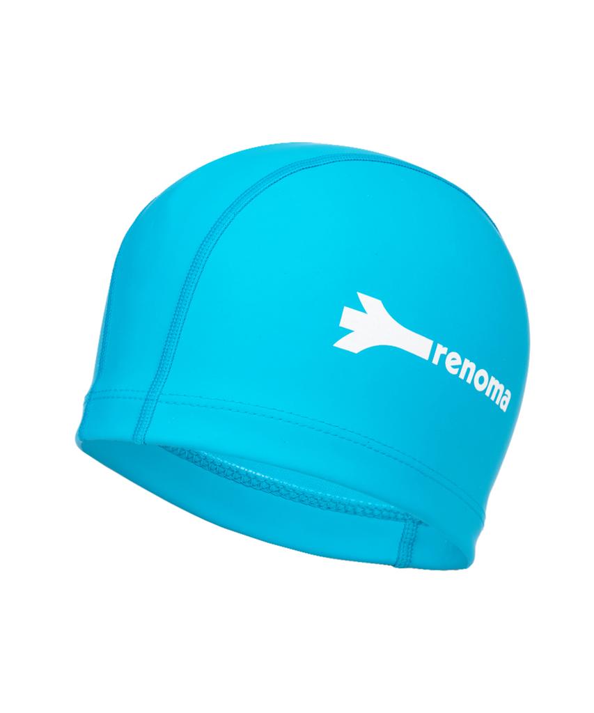 Lenomasuyeongbog Adult Simple Text Pu Swim Cap Aqua Blue Ro-Rc2E702-Ab